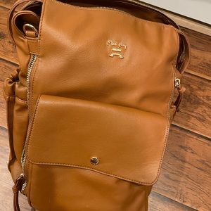 Brown Miss Fong diaper bag